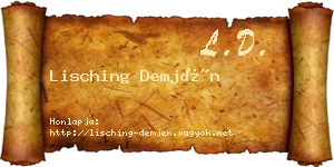 Lisching Demjén névjegykártya